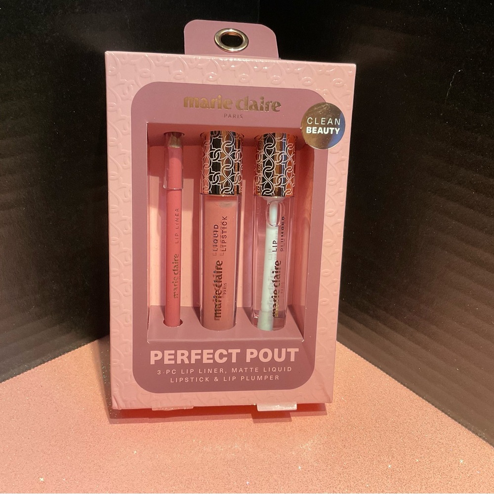 Marie Claire Paris Perfect Pout- 3 Piece Set-NIB